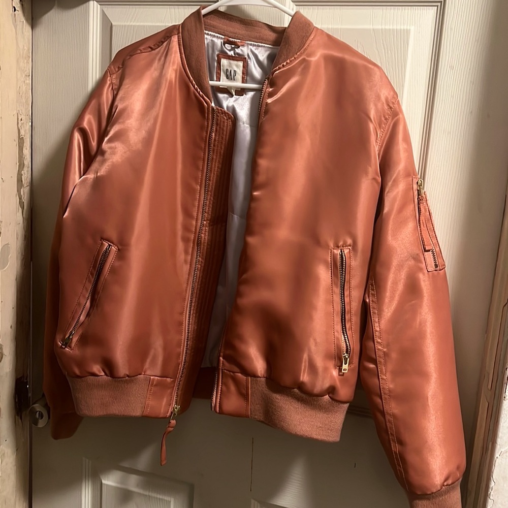 Barely worn gap bomber
